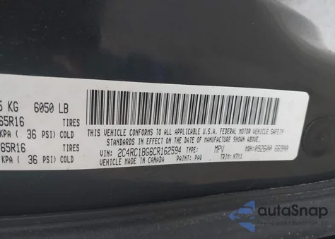 2012 Chrysler Town & Country Touring from USA, damaged, VIN 2C4RC1BG6CR162594